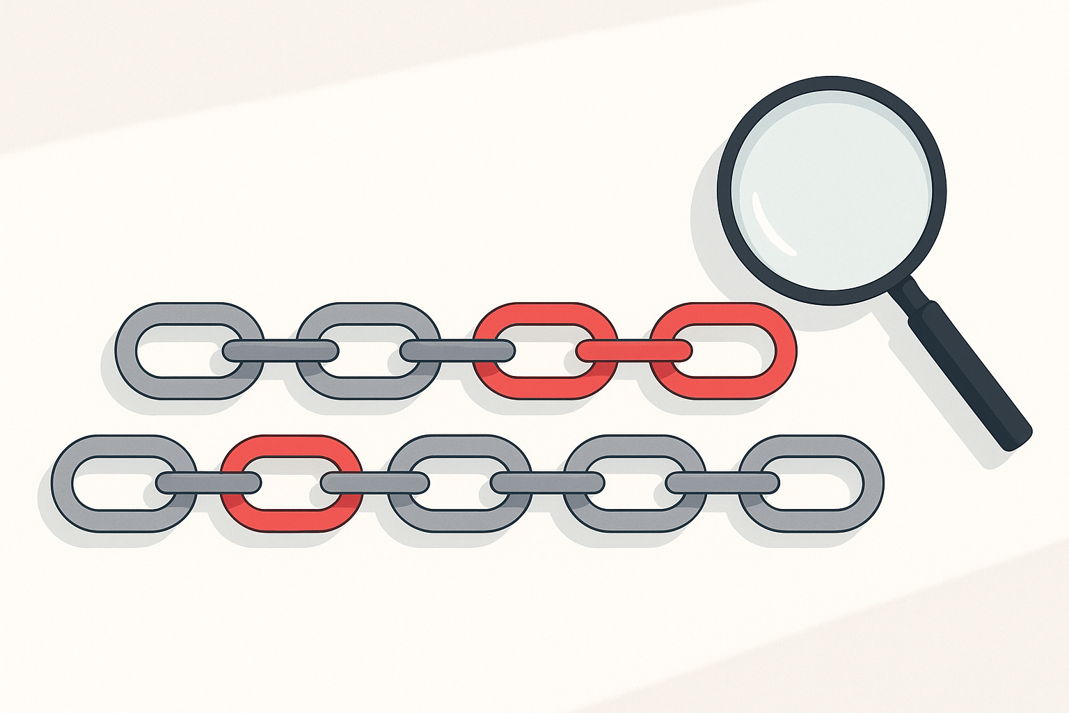 Illustration showing toxic backlinks being identified for the disavow process