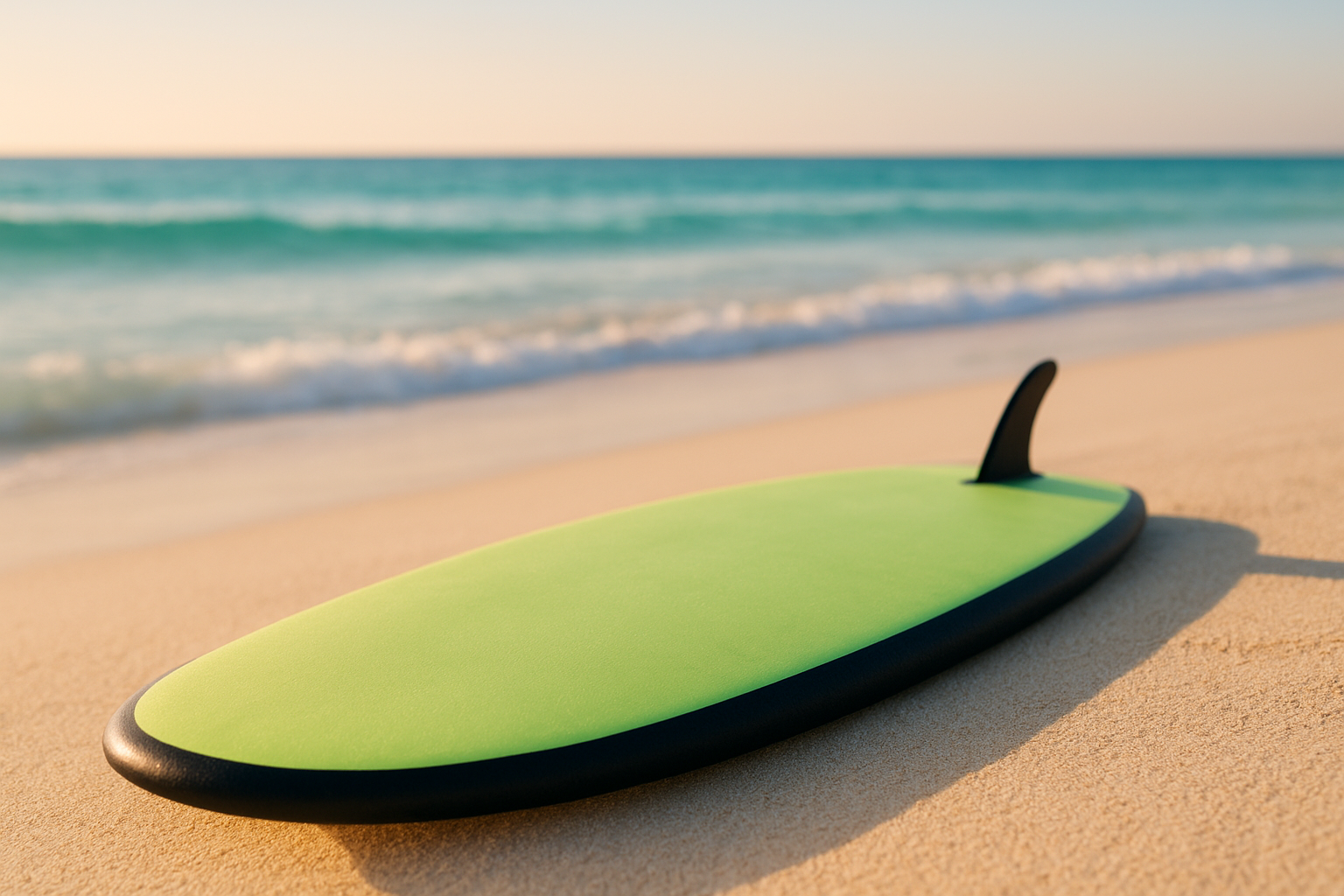 Soft-top beginner surfboard used in surf camps for beginners Oahu