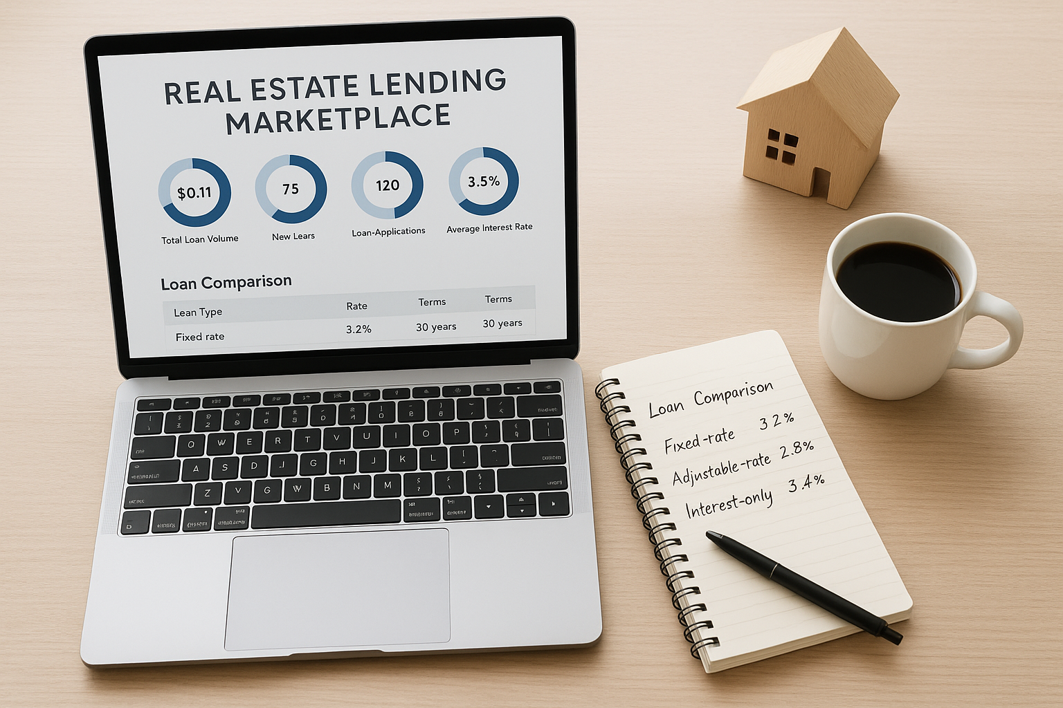 Laptop dashboard used to compare hard money lenders and private funding offers side by side