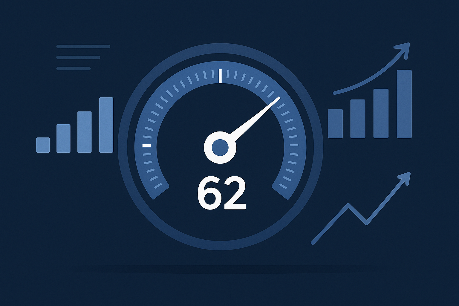 Moz domain rank score displayed on an SEO analytics dashboard gauge