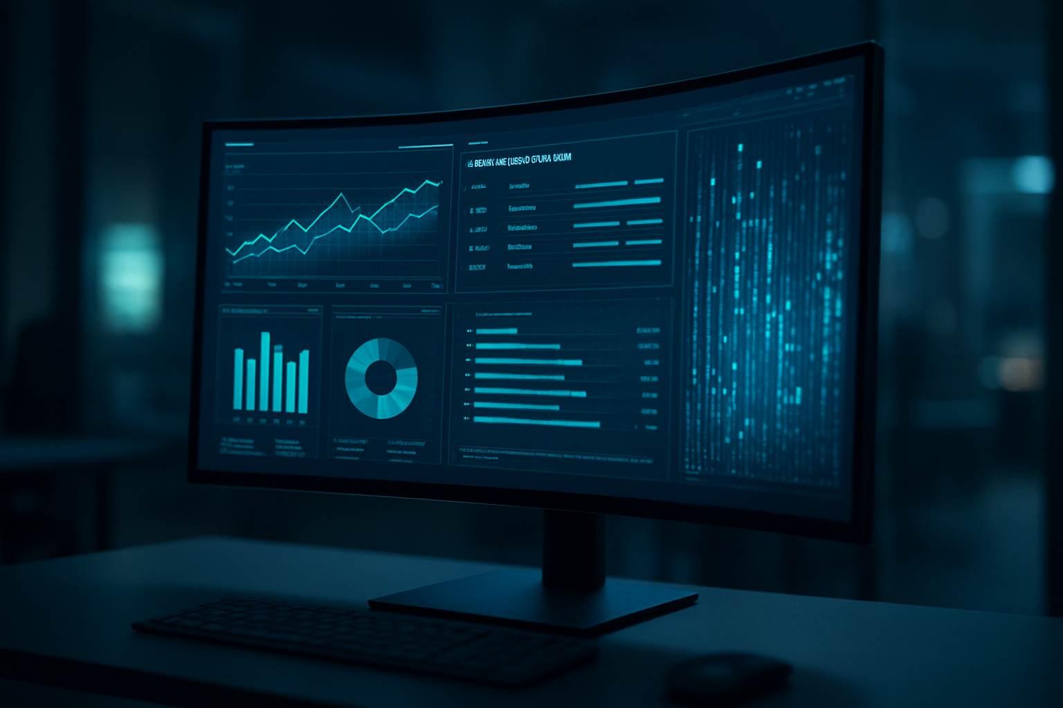 AI-driven competitor tracking dashboard showing real-time ranking and content data visualizations