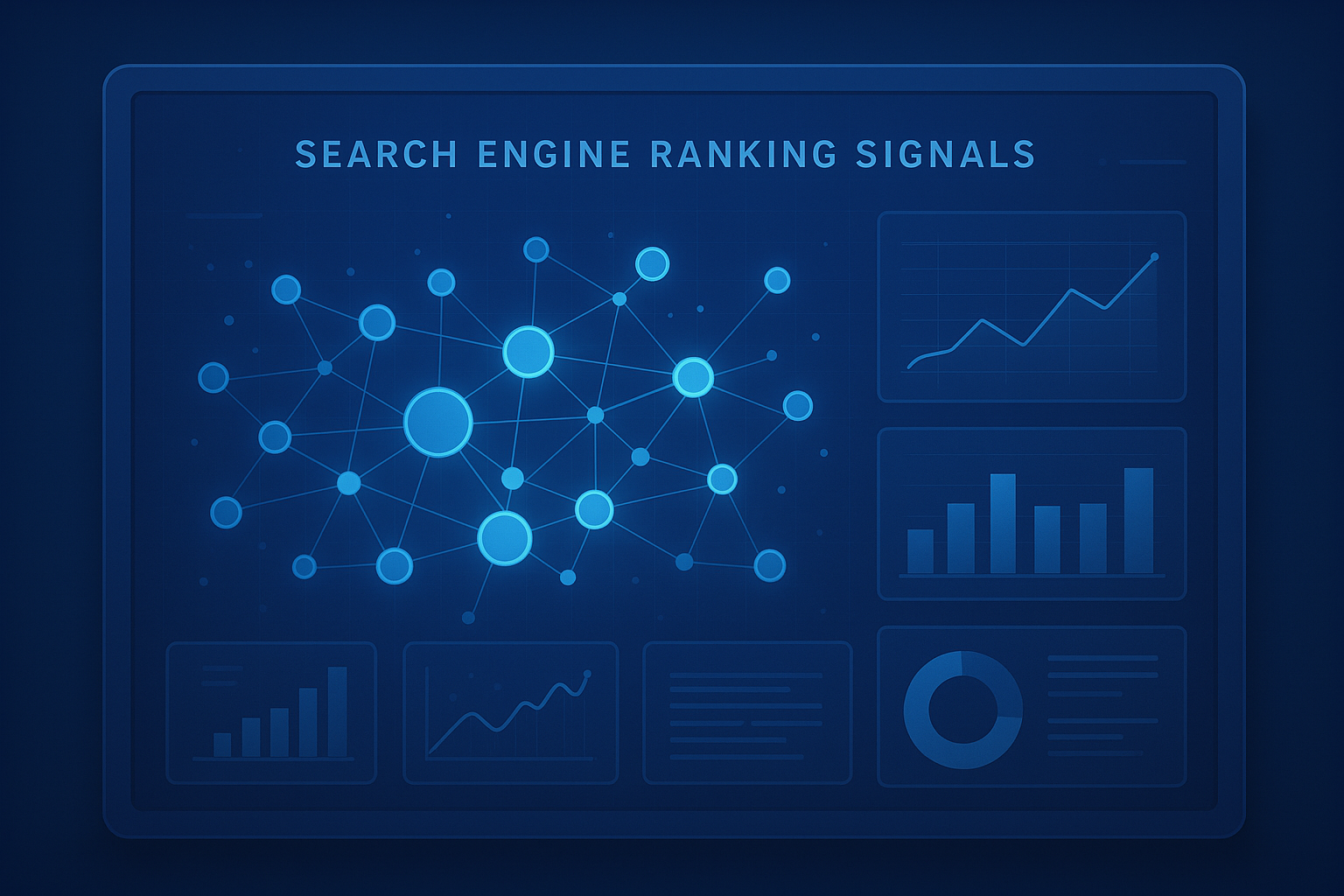 Visual diagram of 2017 SEO ranking factors Moz study showing interconnected ranking signals