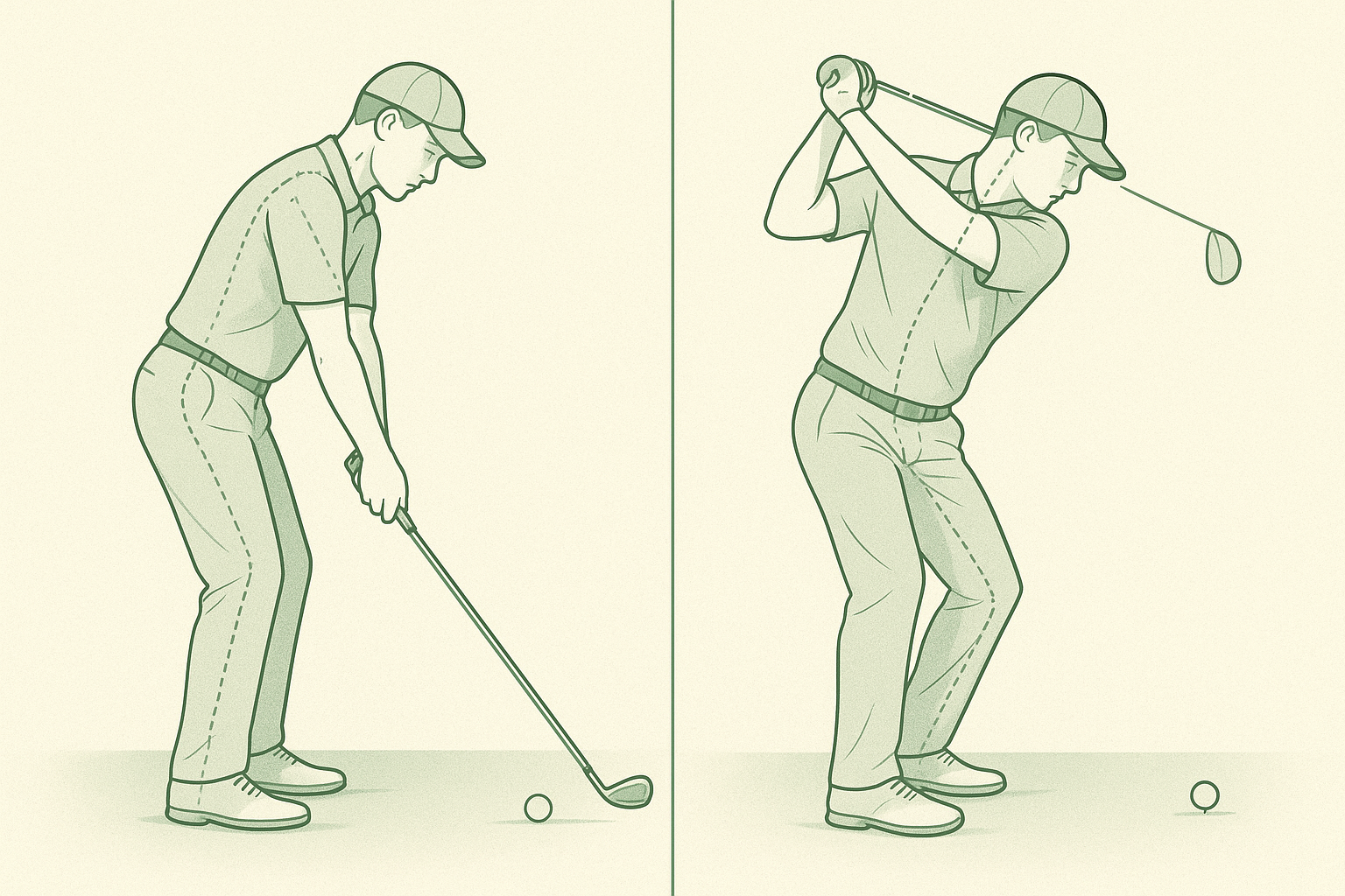 Biomechanical swing comparison used in digital golf instruction platform analysis