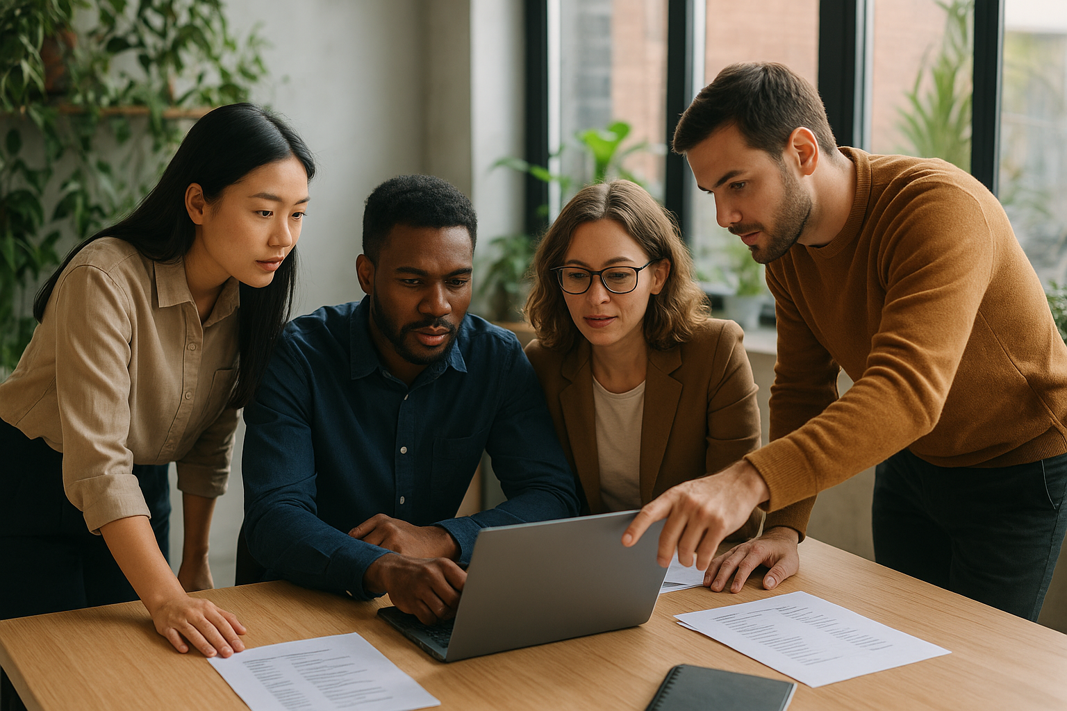 Marketing team reviewing influencer shortlist results before a campaign launch