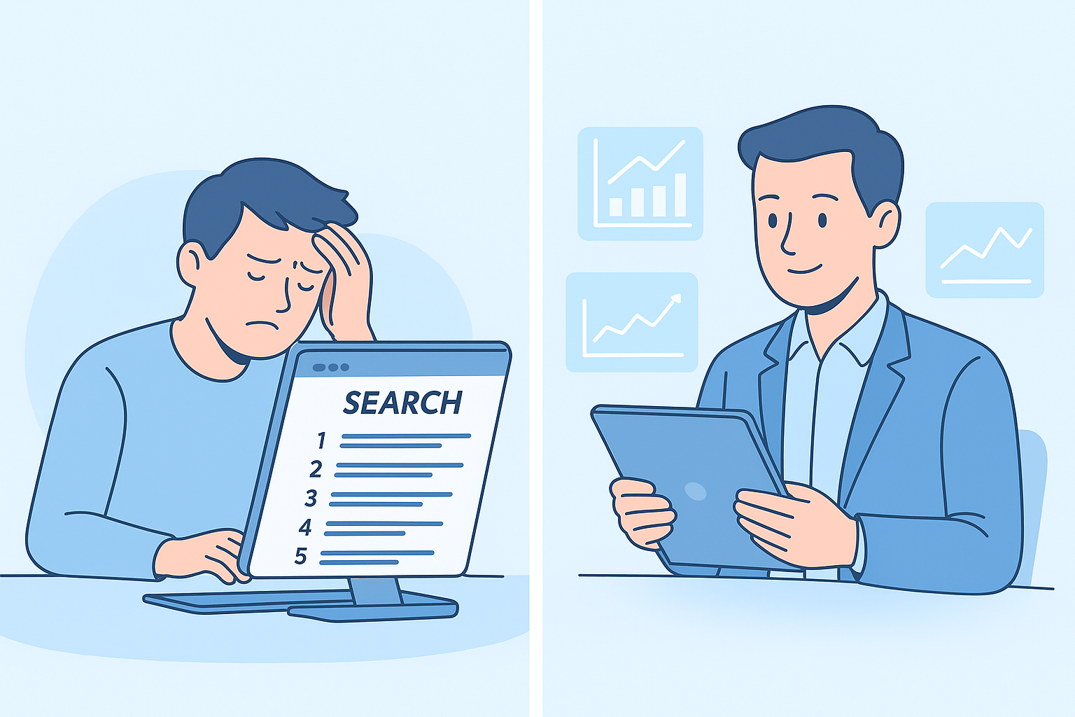 Comparison of manual keyword checking versus automated rank tracking software