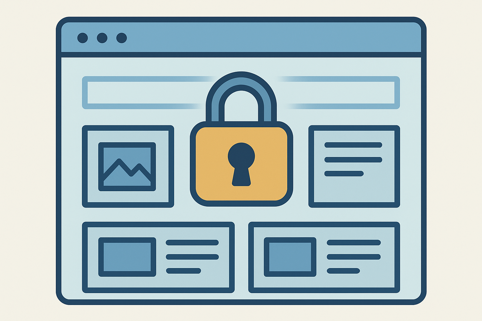 Illustration of a secure verification step on a real estate website