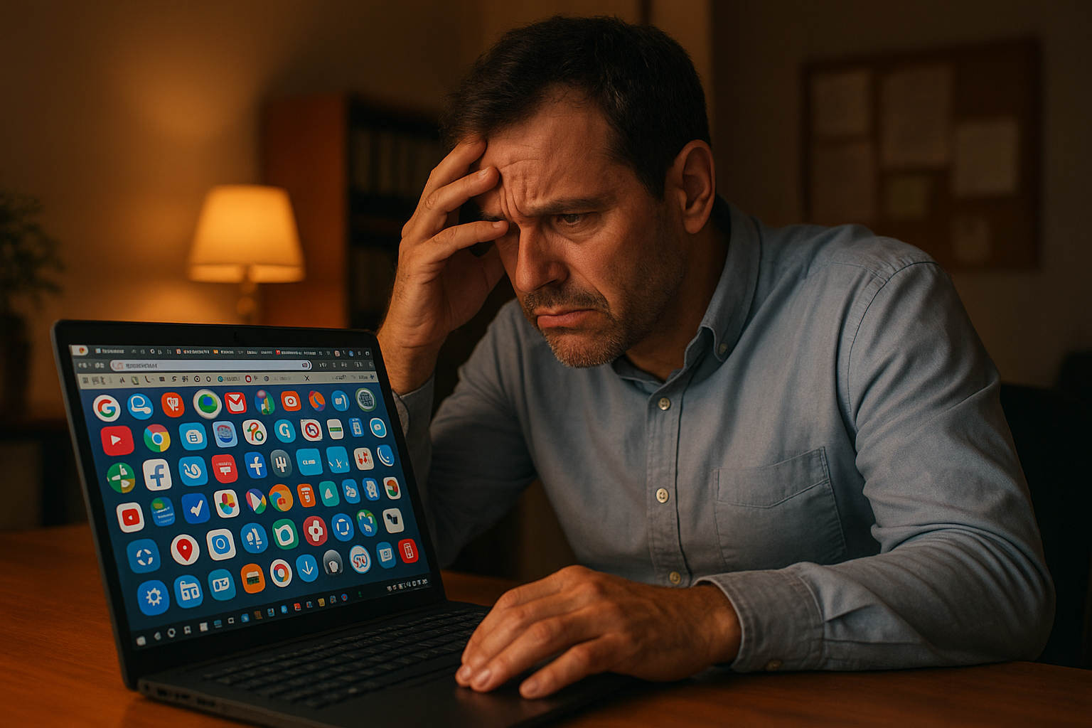 Small business owner overwhelmed by too many disconnected software subscriptions