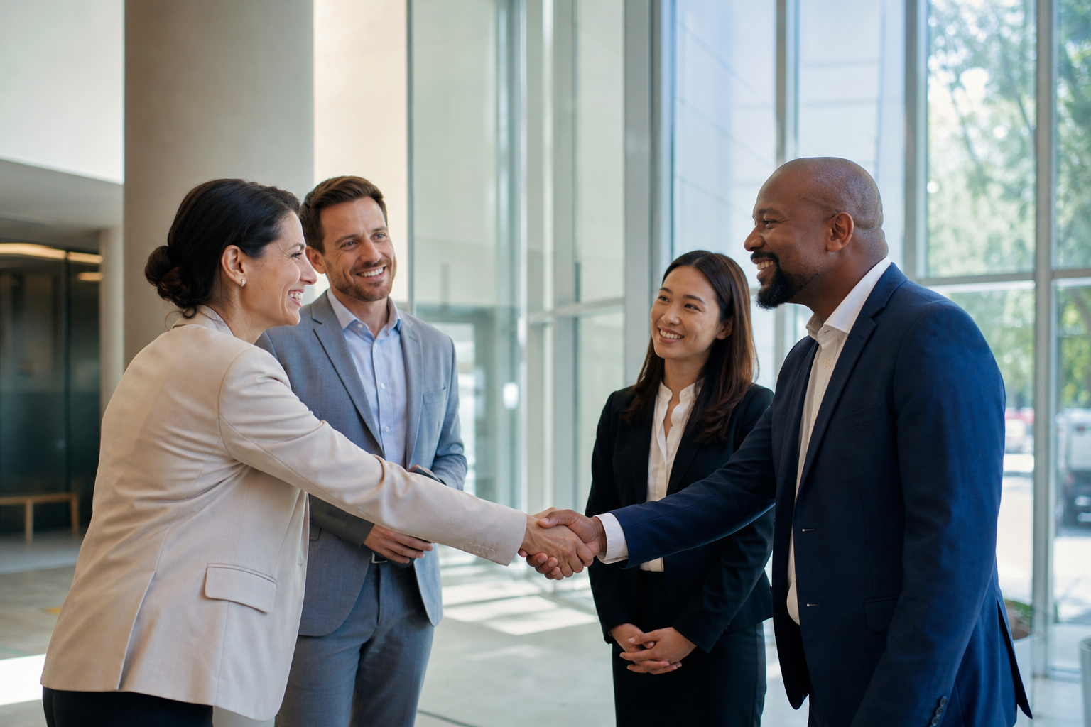 Small business team completing a successful move to a new cloud business platform