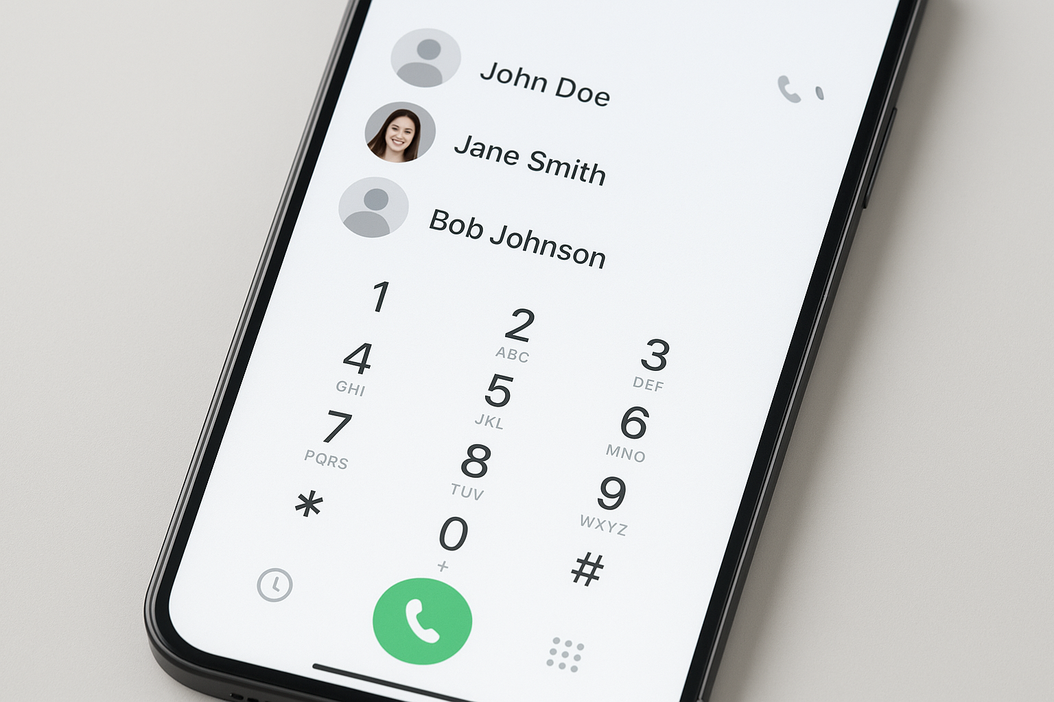 Automated dialing system interface showing a call queue of homeowner contacts