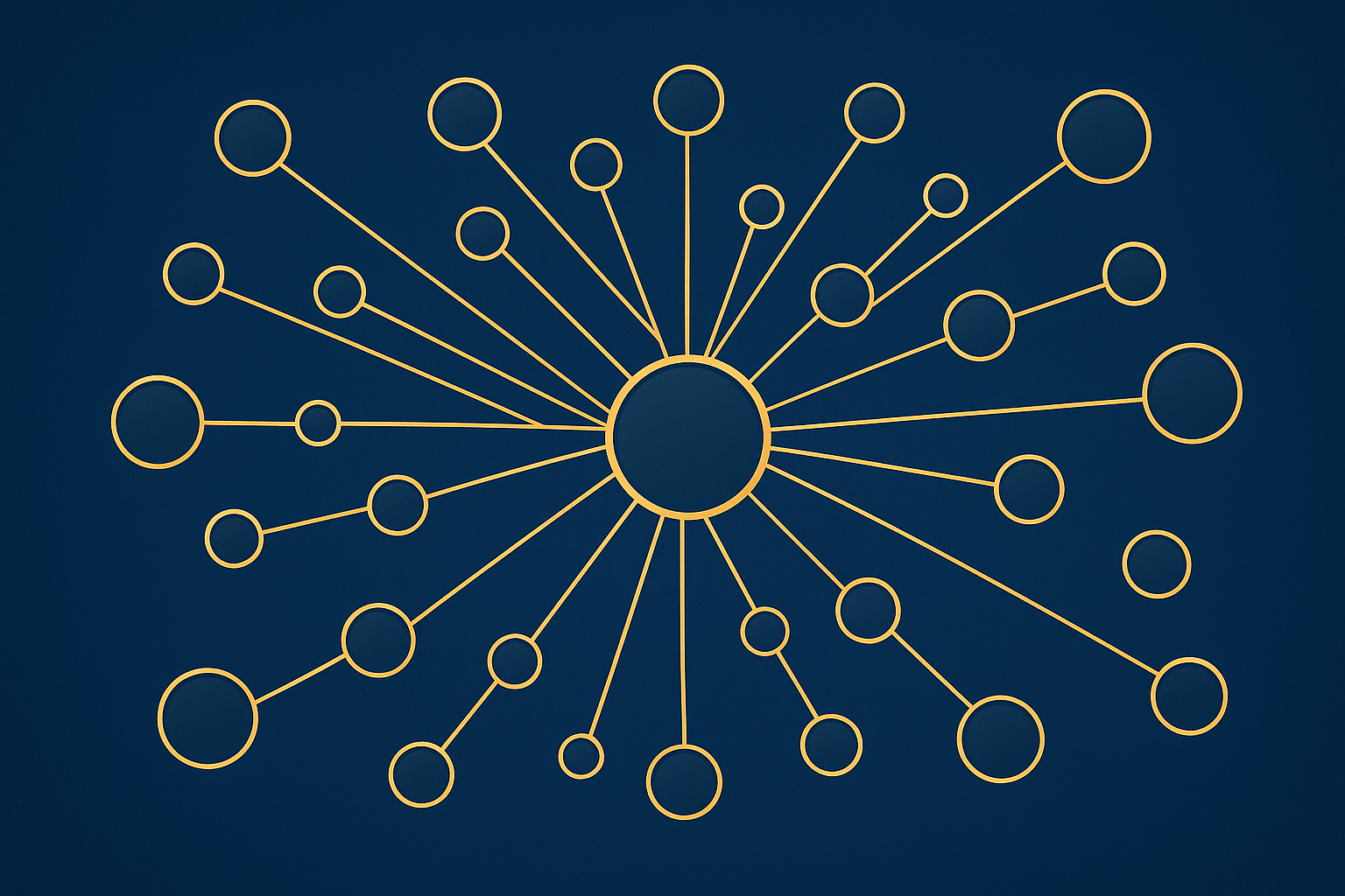 Network diagram illustrating link signals and website authority connections in SEO
