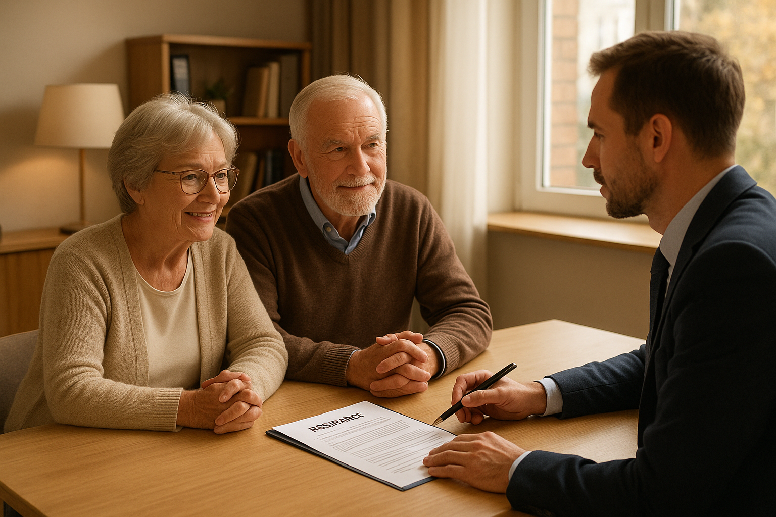 Medicare insurance agent Ohio advisor reviewing plan options with a senior couple