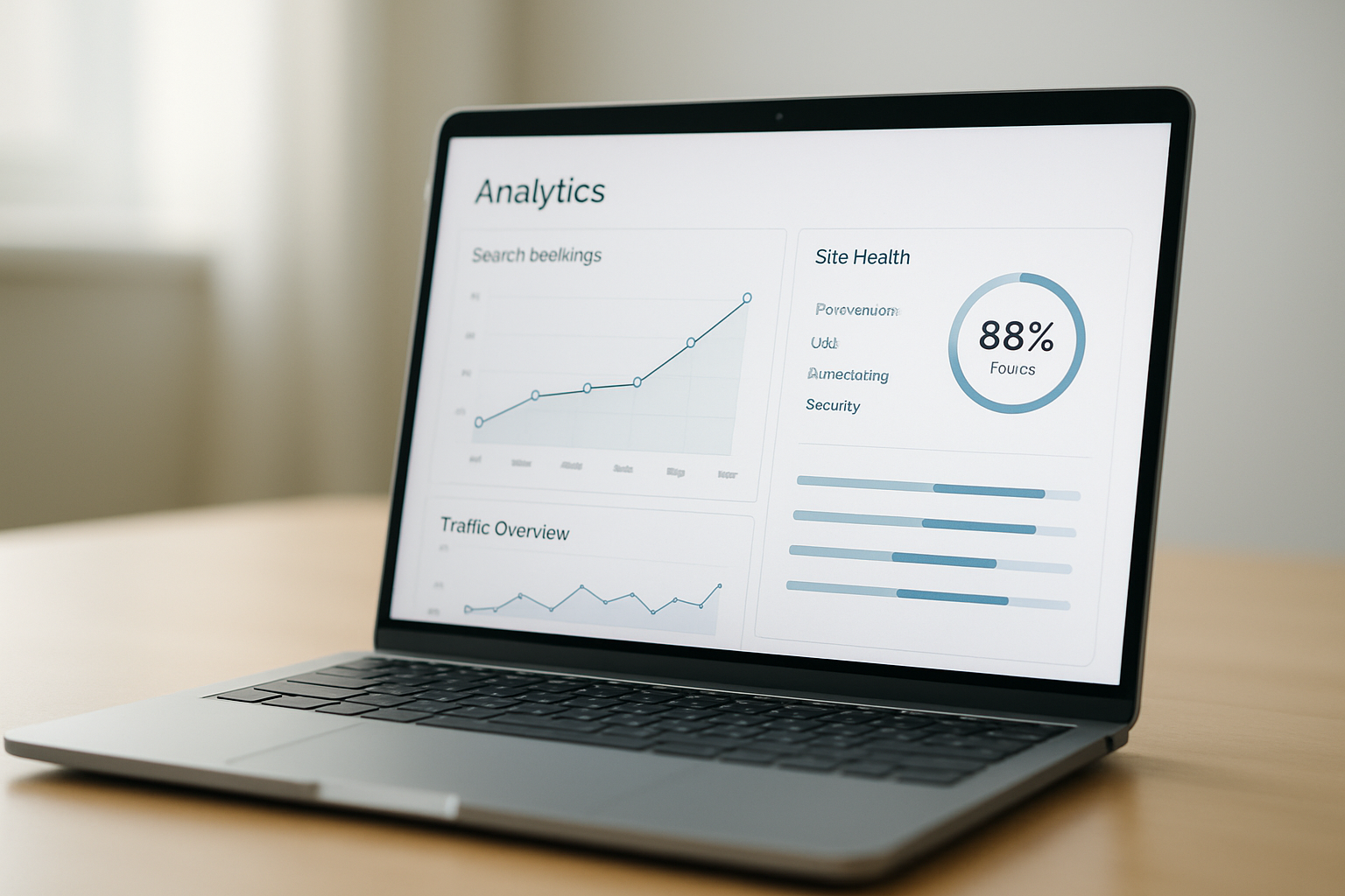 Dashboard showing metrics tracked during a risk-free SEO trial