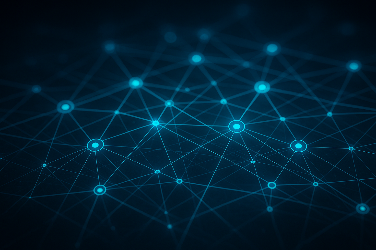 Digital network illustrating structured data and schema markup for AI search visibility