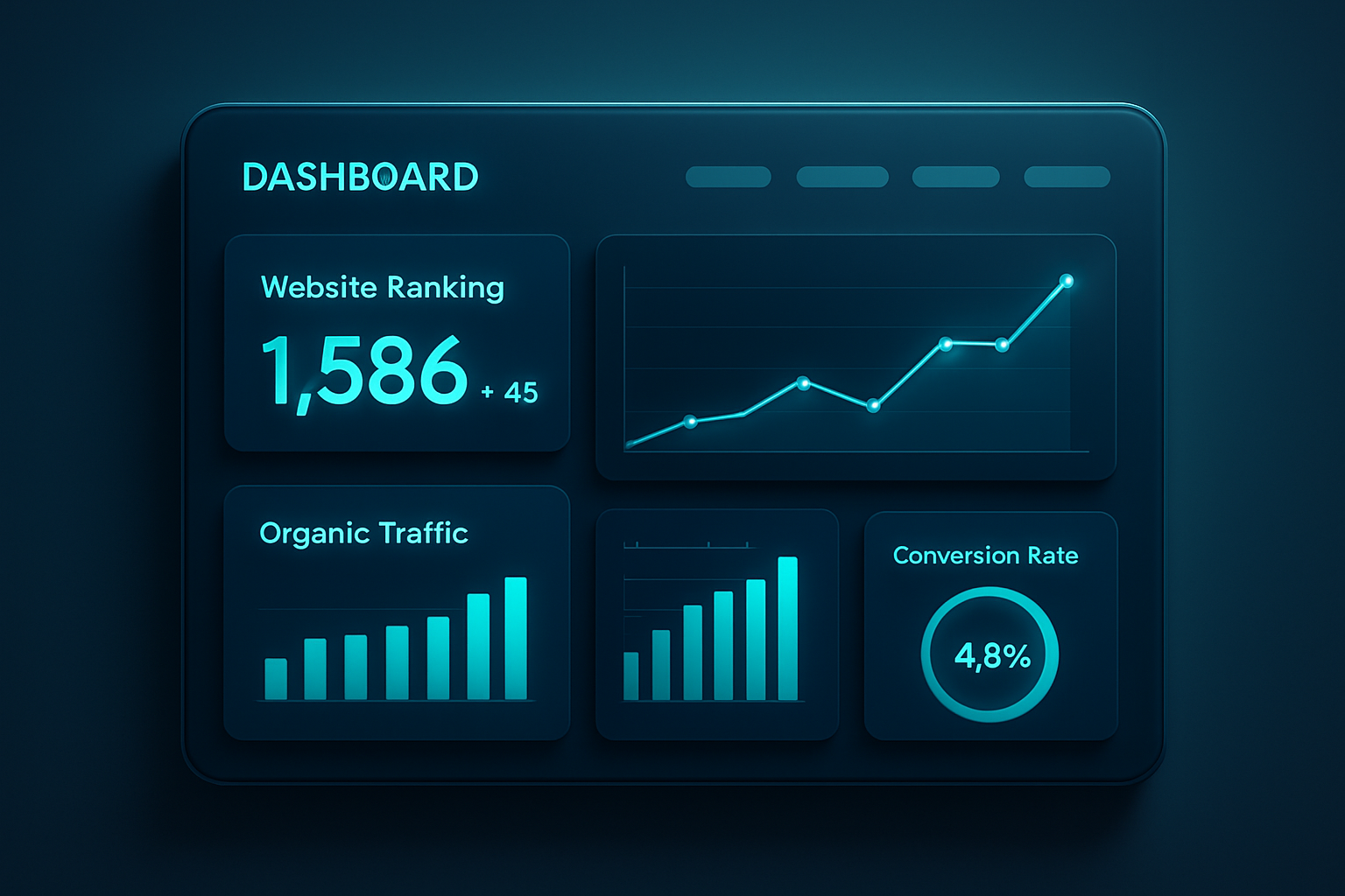 Dashboard showing instant SEO solutions tracking ranking improvements in real time