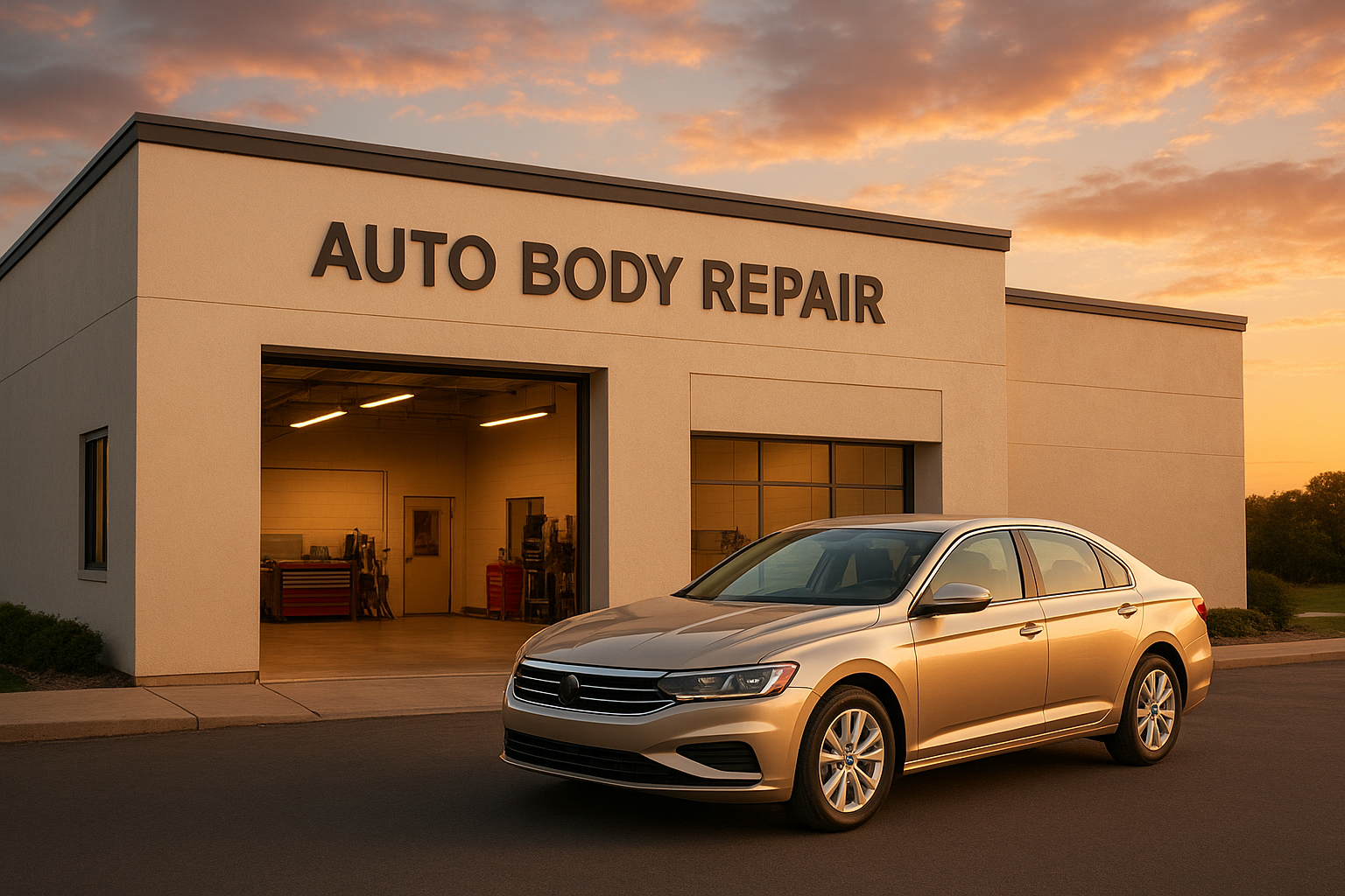 Exterior of a trusted auto body facility serving Brea and Orange County drivers