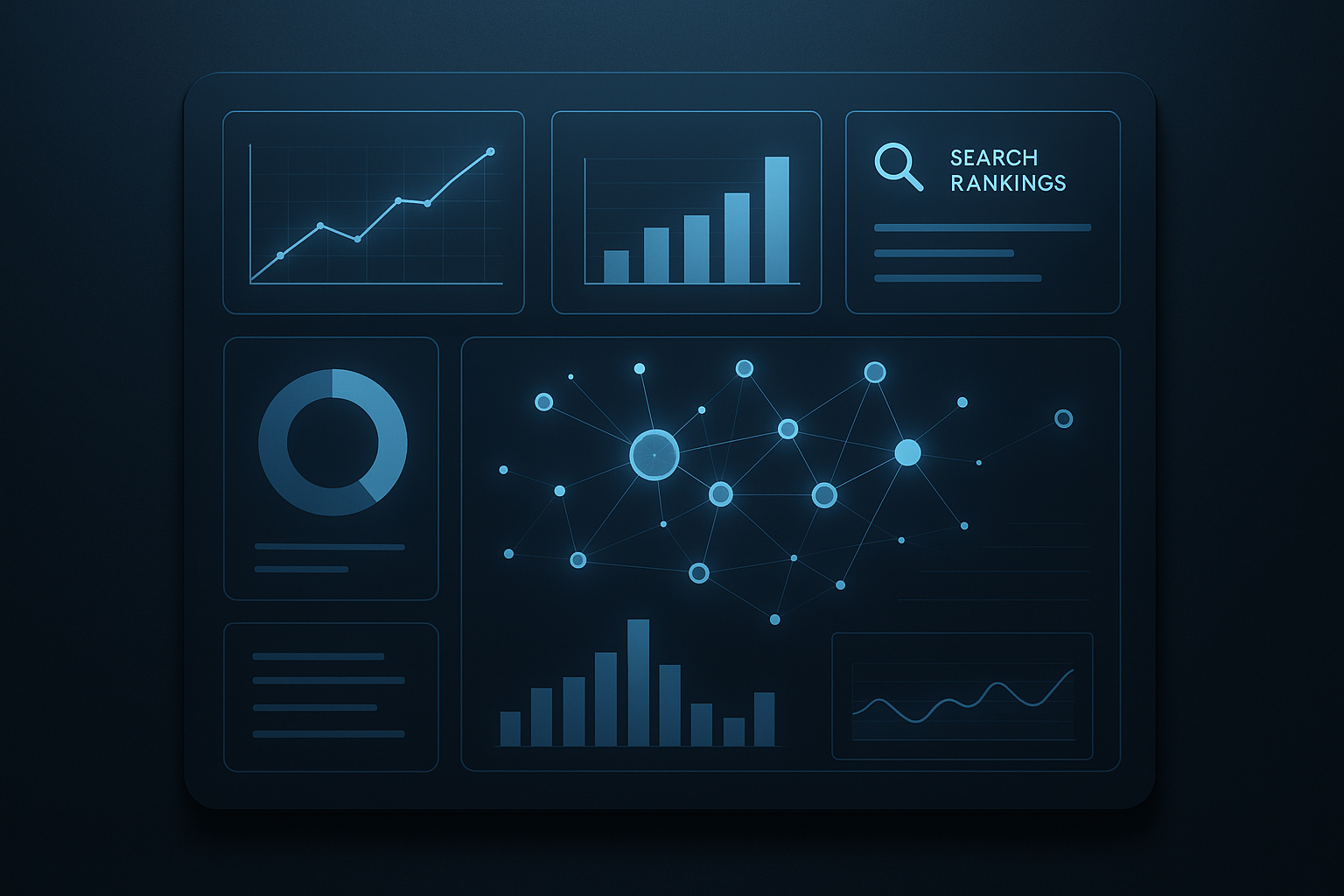 Dashboard showing metrics for AI-powered digital marketing optimization