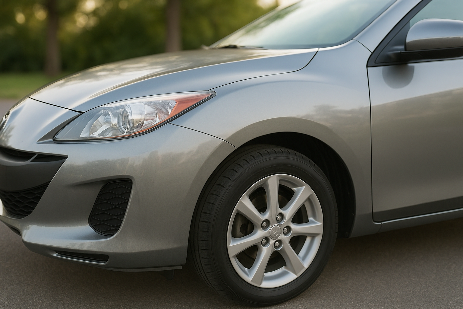 Seamlessly blended fender repair showing successful auto paint matching results