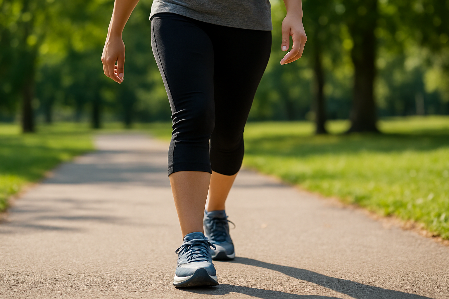 Person walking comfortably outdoors after switching to personalized foot orthotics