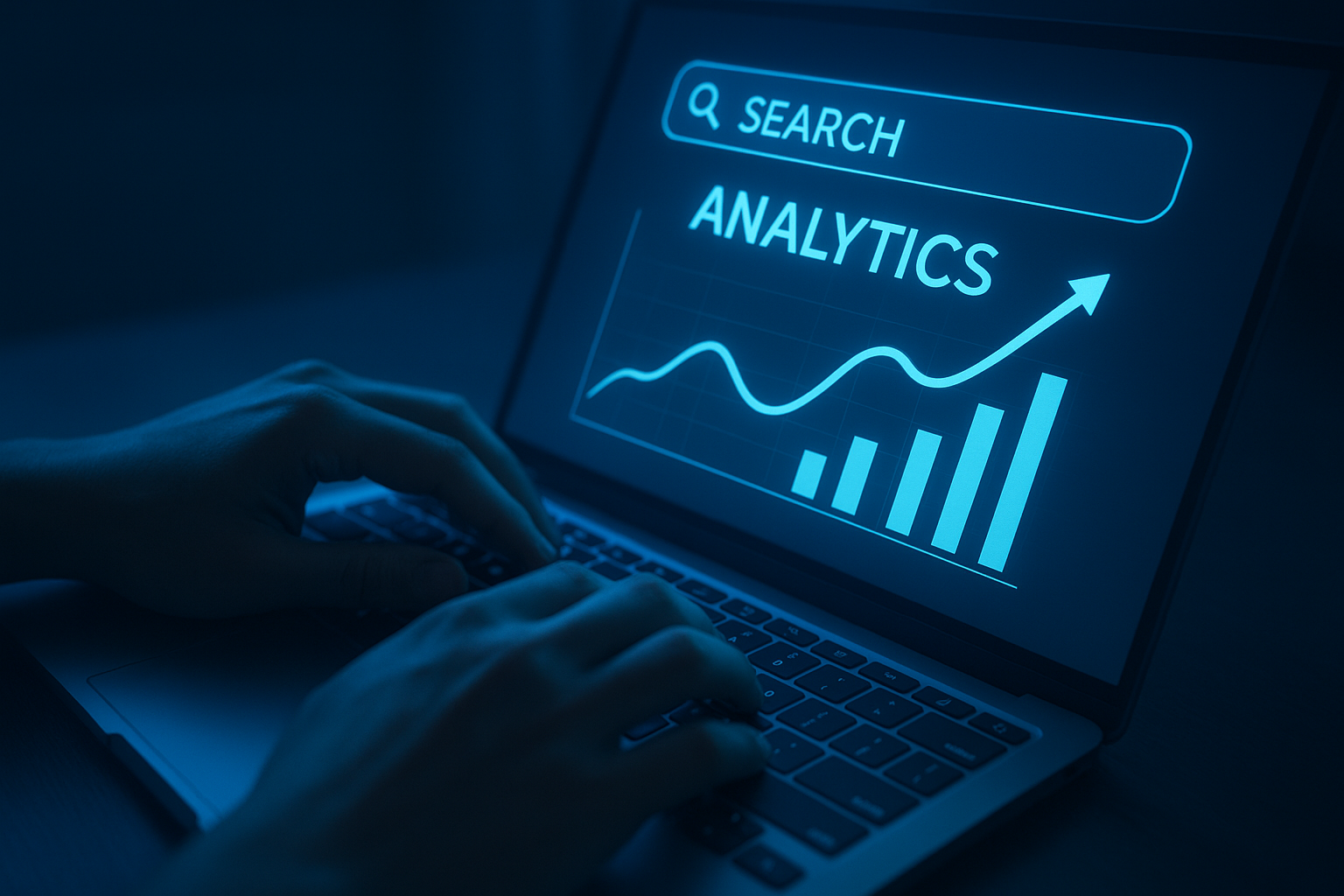 Marketer analyzing AI citation tracking data on a laptop screen