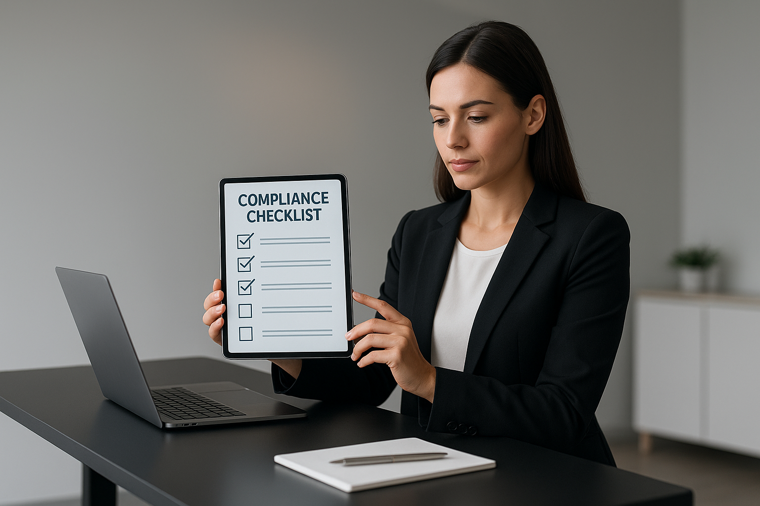 HR professional reviewing compliance checklist as part of HR administration responsibilities