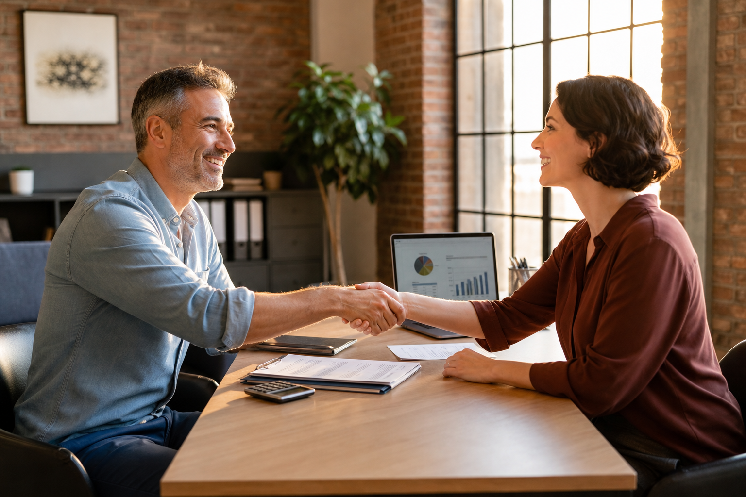 Minnesota business owner meeting an accountant to start a small business tax planning Minnesota consultation