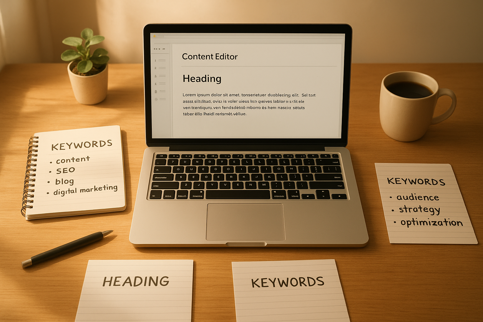 SEO professional reviewing on-page content signals and keyword placement strategies in 2017