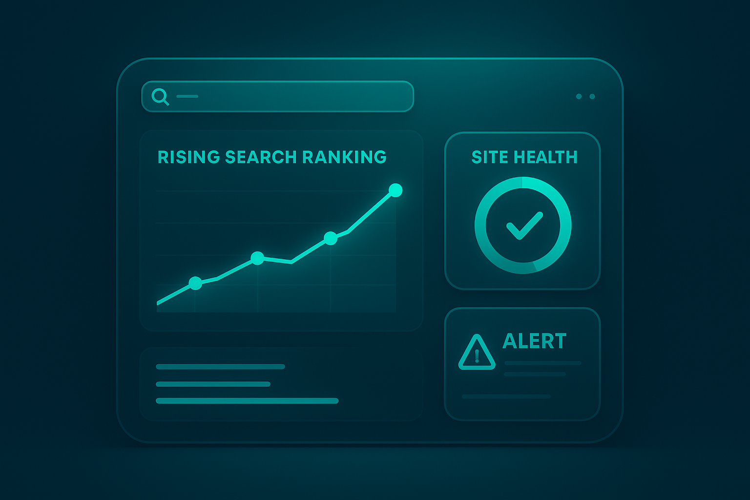 Dashboard showing automated real-time SEO adjustments improving website rankings