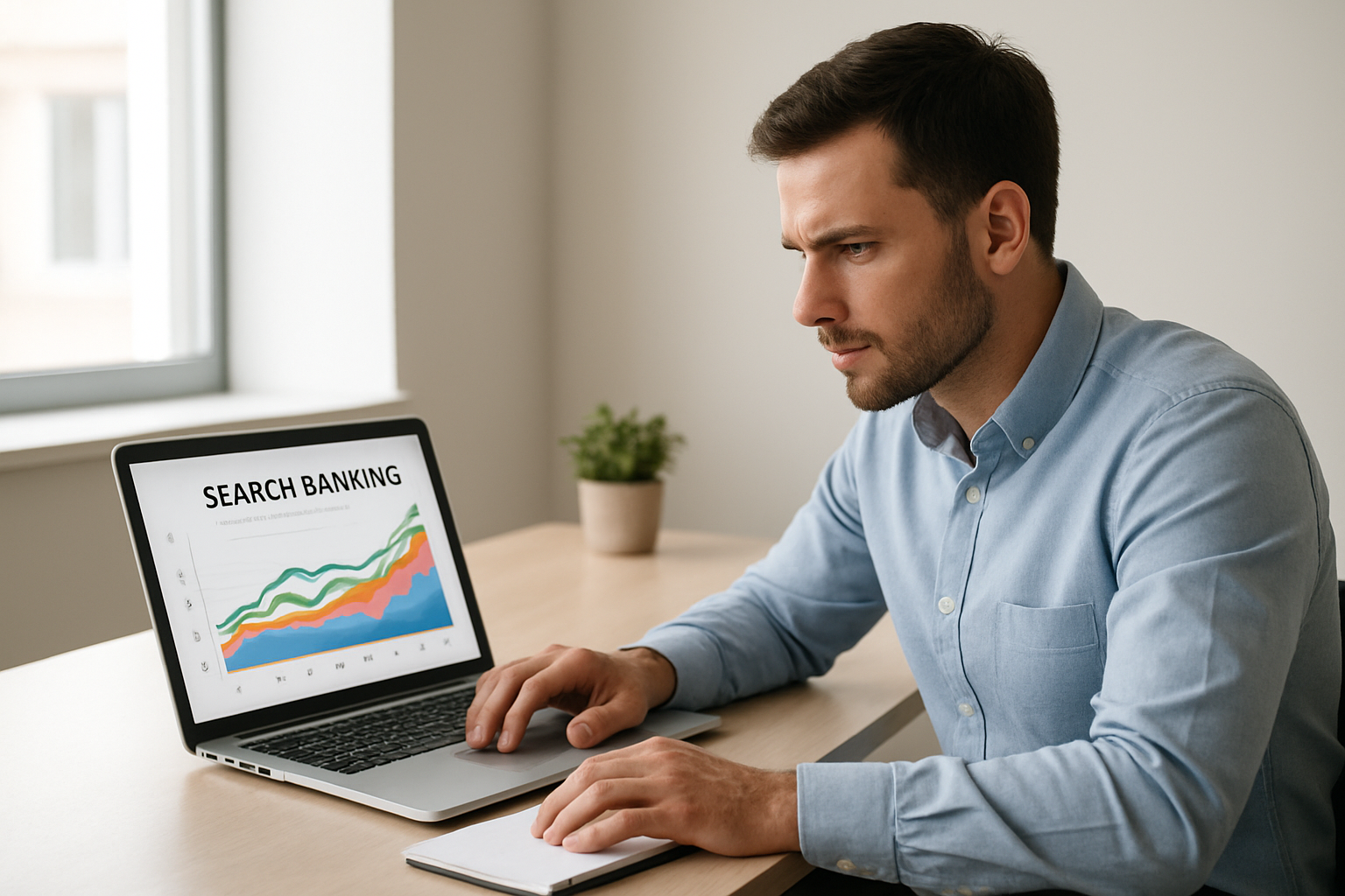 Entrepreneur reviewing SEO solutions for entrepreneurs on a laptop dashboard