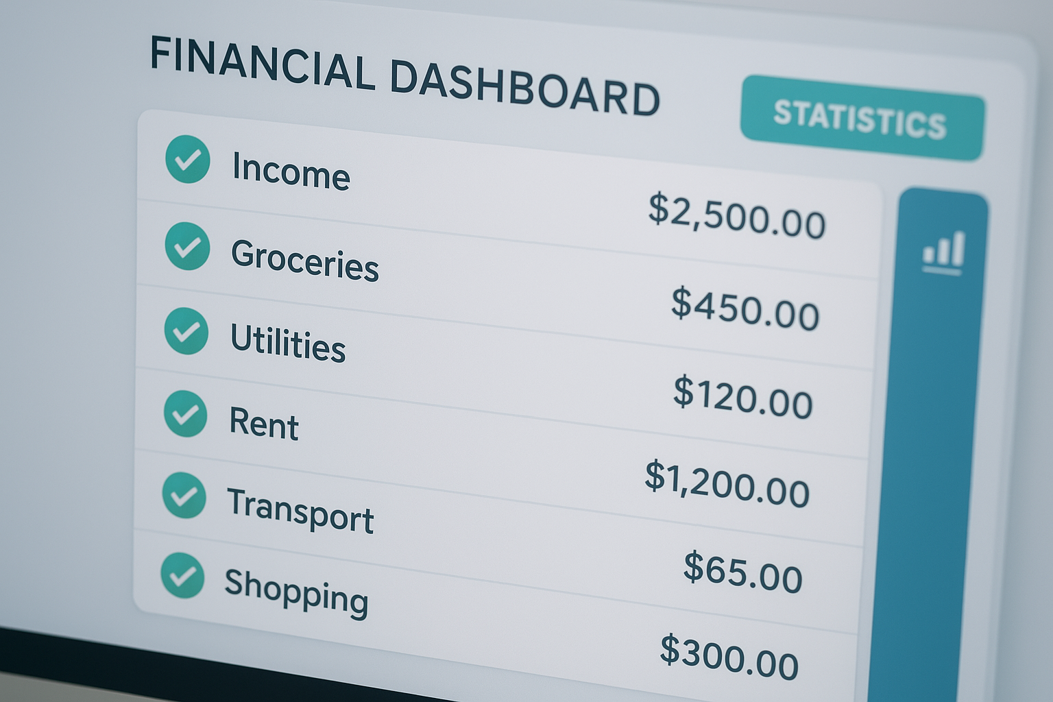 Dashboard showing live bank feed transactions being categorized automatically