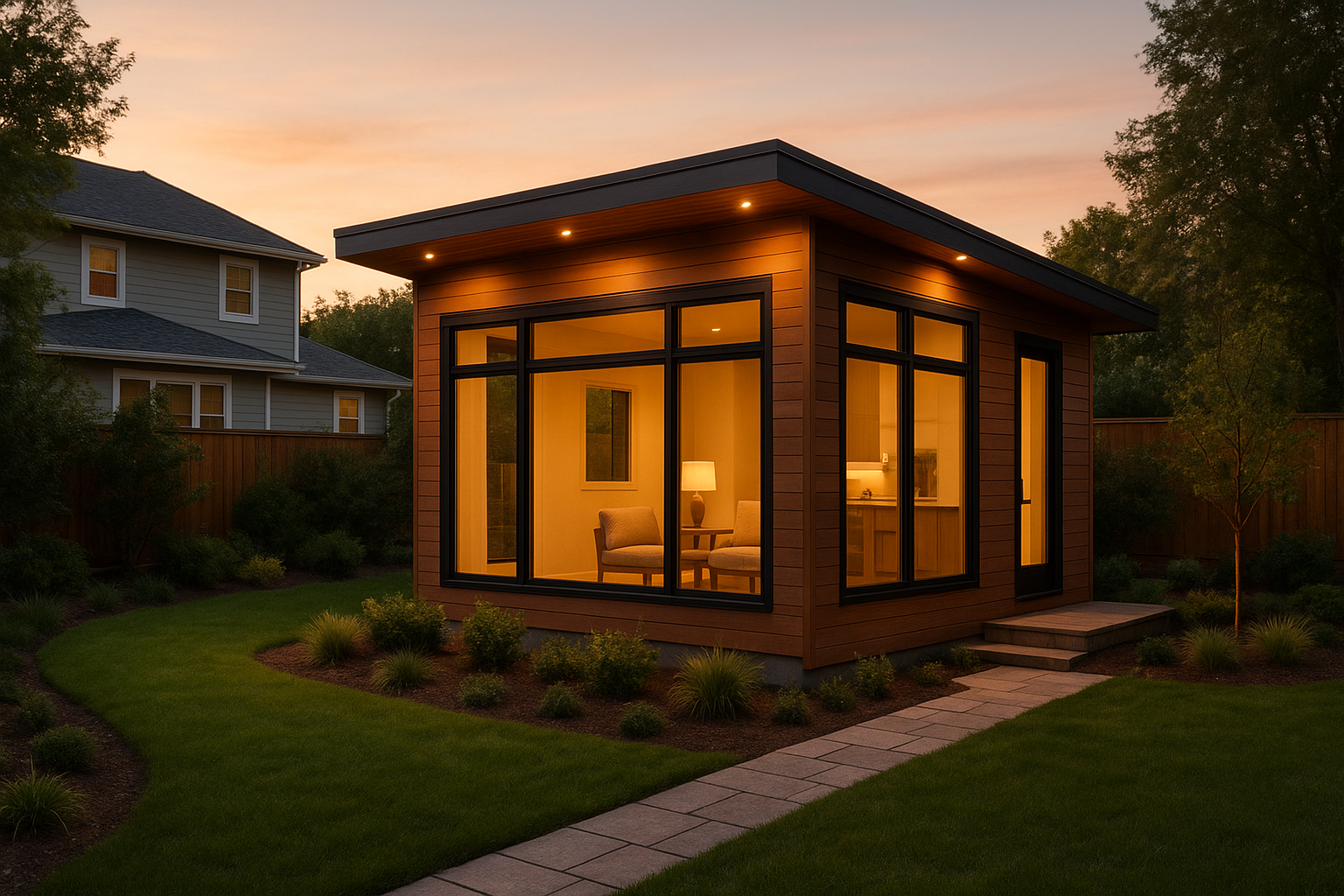 Backyard cottage illustrating what does ADU stands for in a California residential setting