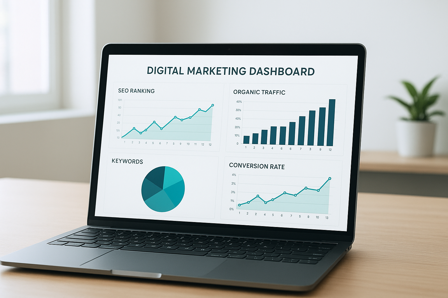 Dashboard displaying SEO automation tools for marketing agencies tracking client rankings