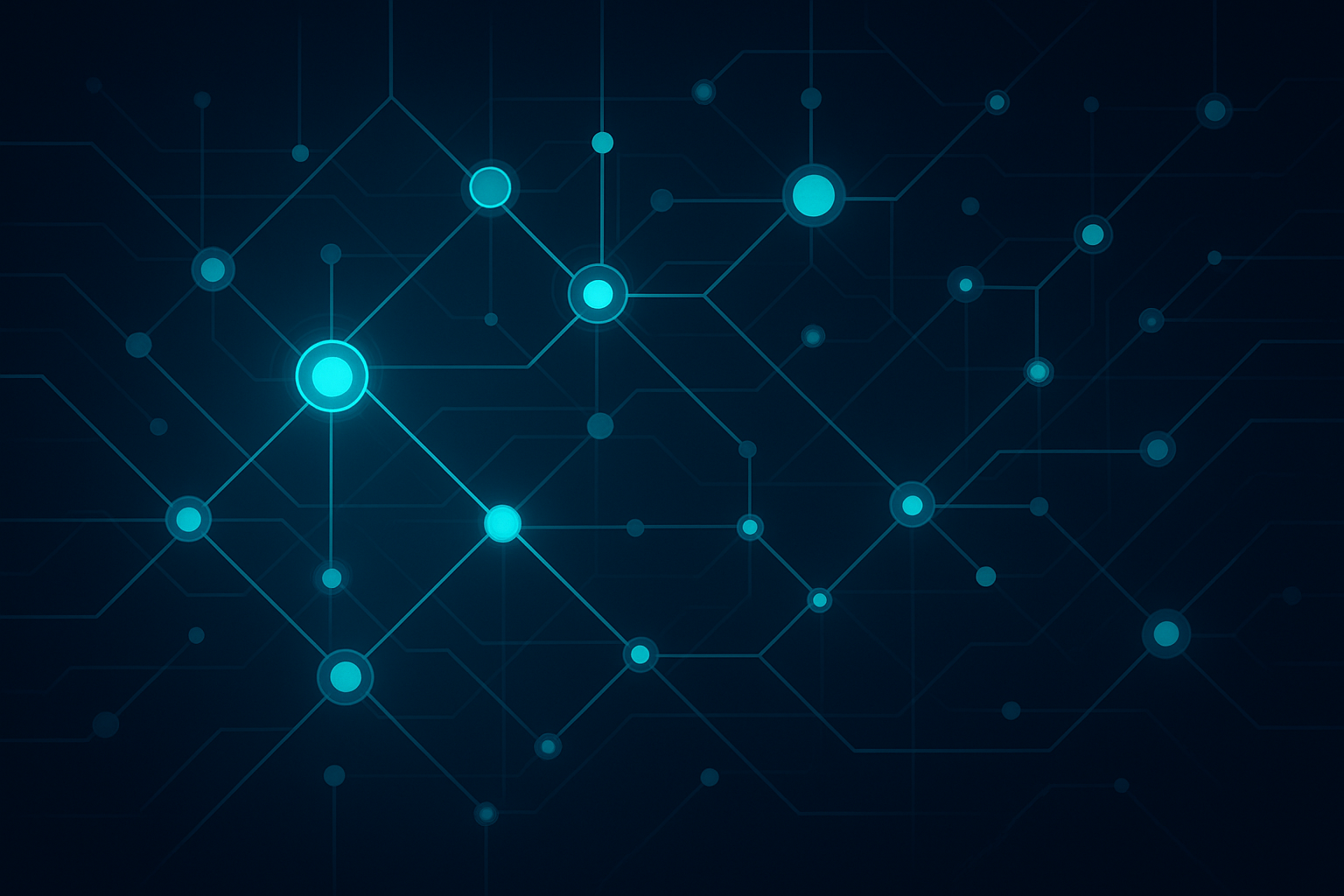 Abstract network illustration representing automated search algorithm connections