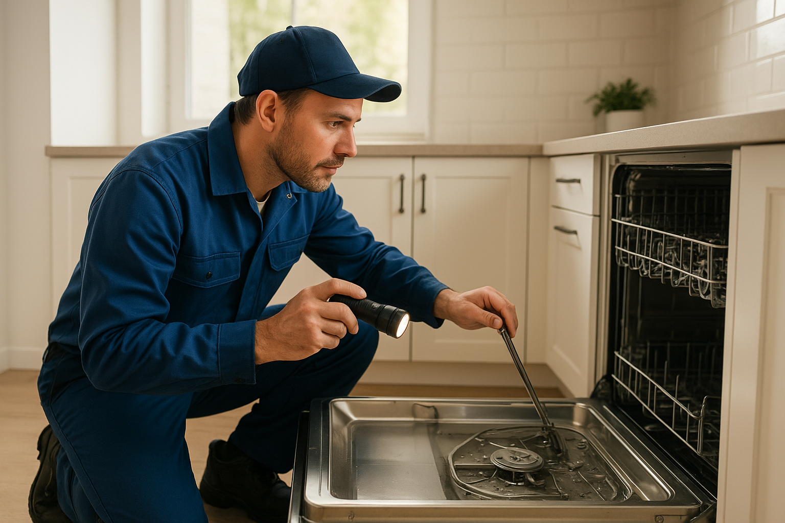 Technician providing same day dishwasher repair Santa Rosa homeowners can schedule quickly