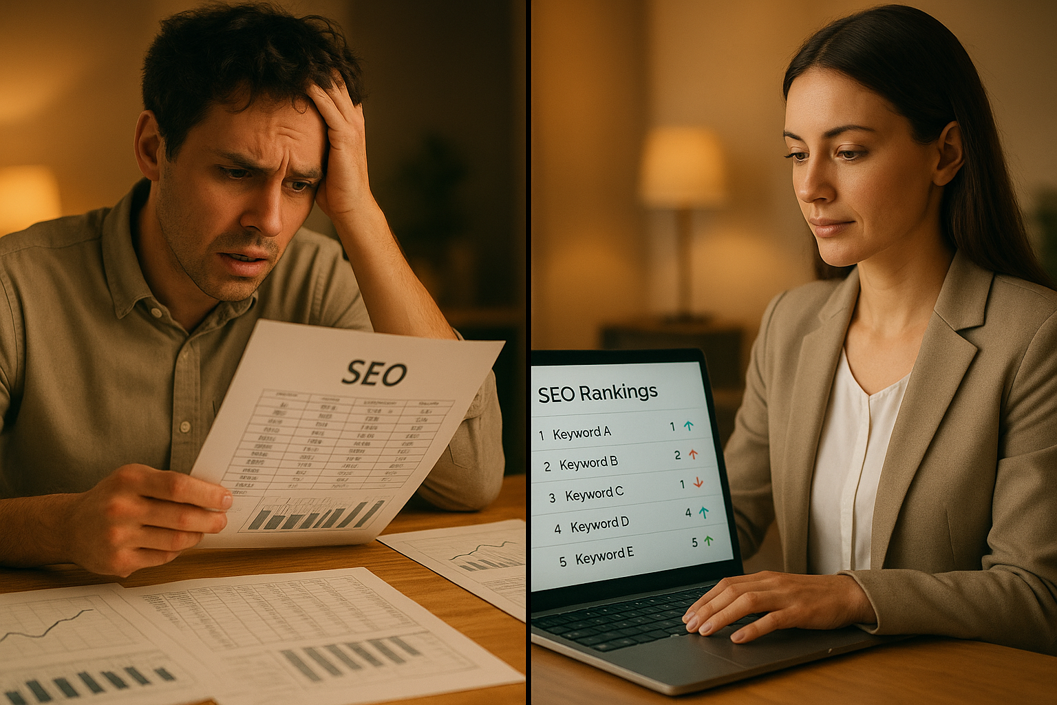Comparison of manual SEO tracking versus automated search engine ranking software workflow
